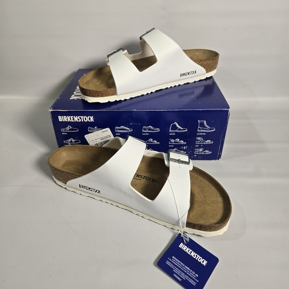 Birkenstock Other - Birkenstock Arizona BS White Birko Flor Sandals Mens 13 NIB 46 EU ($117)